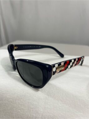 kate spade Keara/P/S Navy Polka Dot Sunglasses 51-17-135
